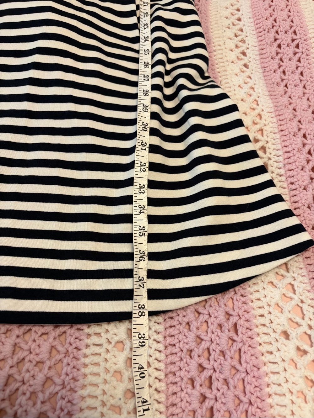 Trenery Black and White Striped Midi Dress - Picture 10 of 12